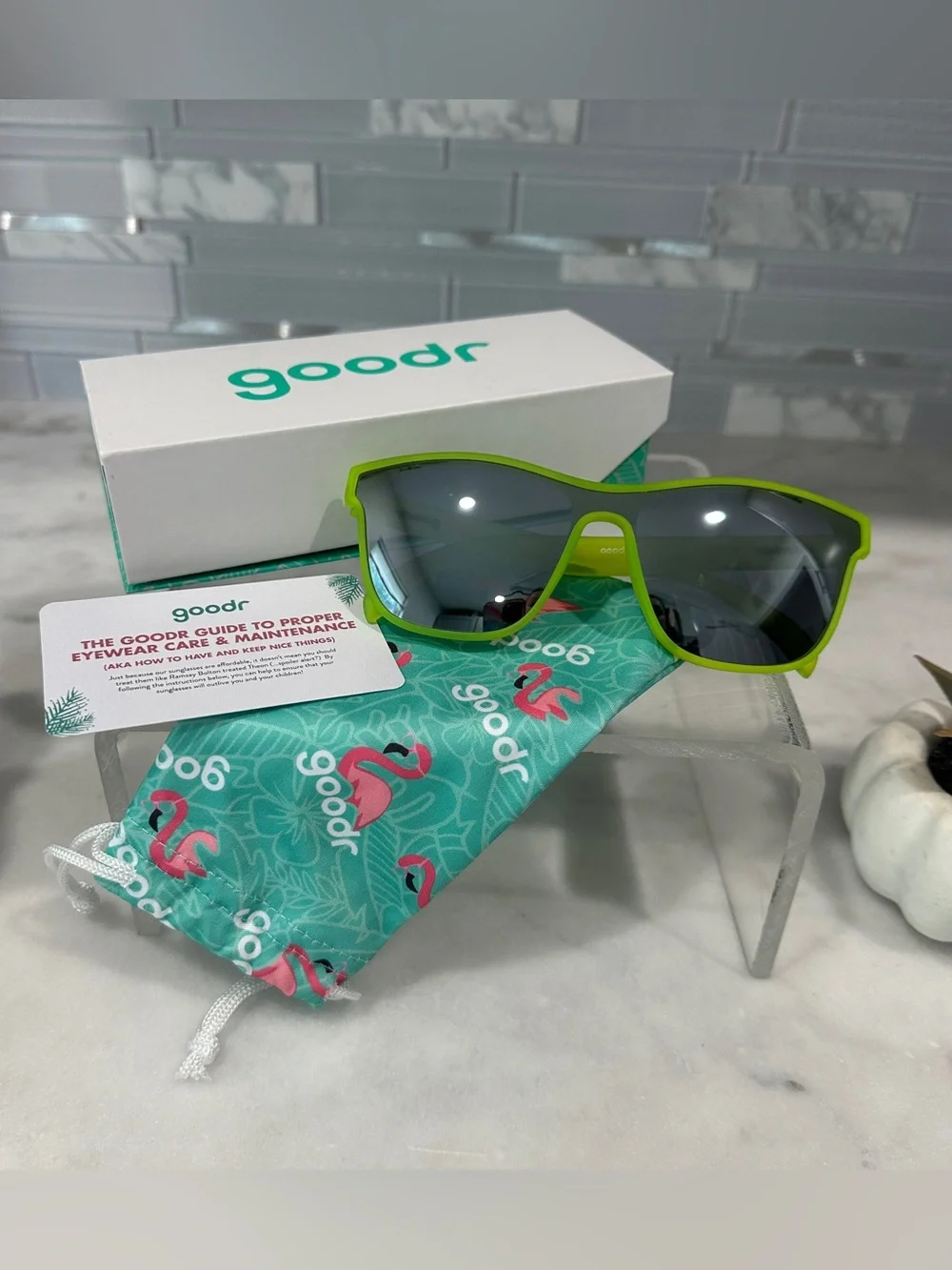 NWOT - Goodr VRG Naeon Flux Capacitor sunglasses
